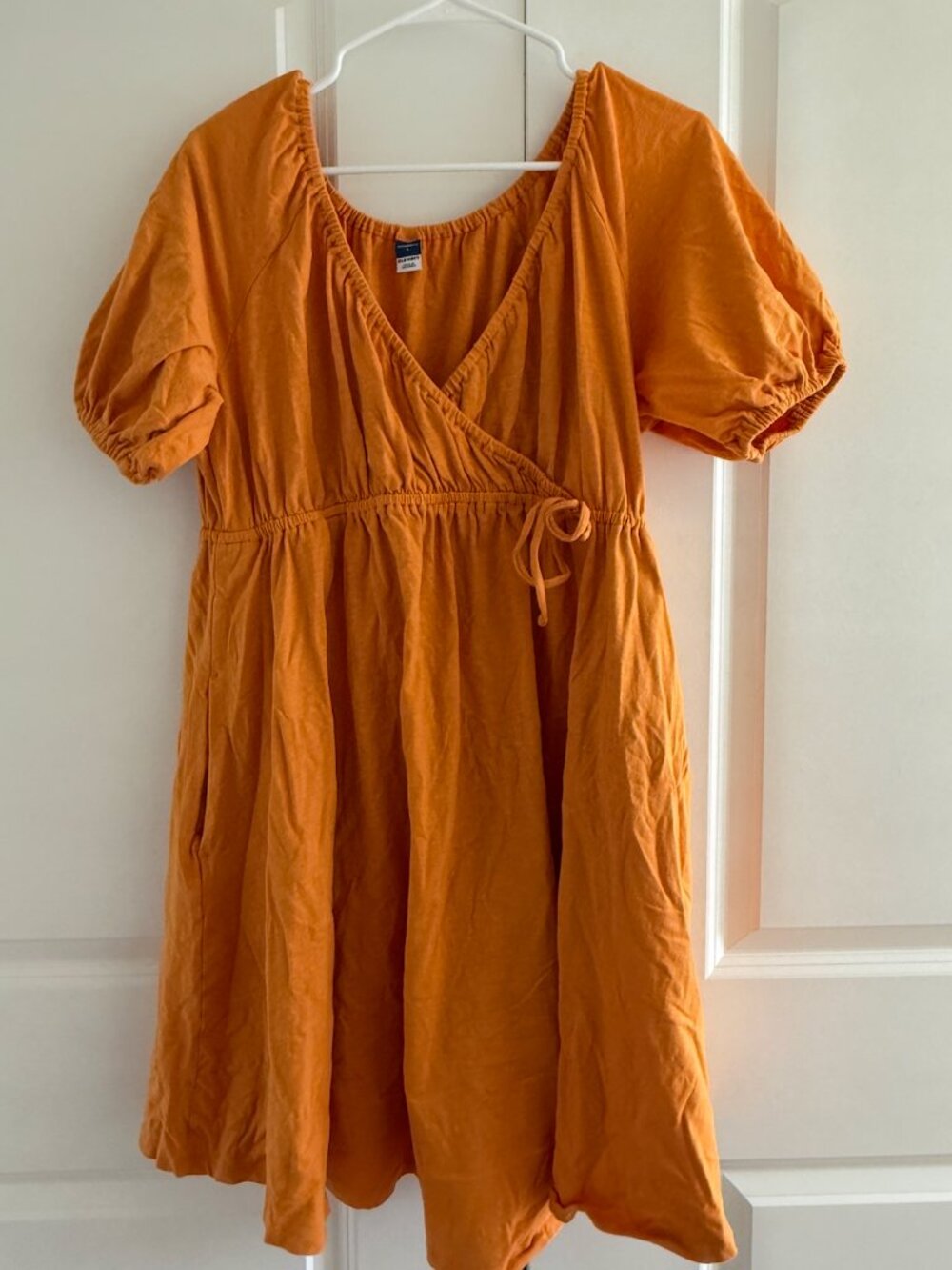 Old Navy Maternity Orange Wrap Dress - L